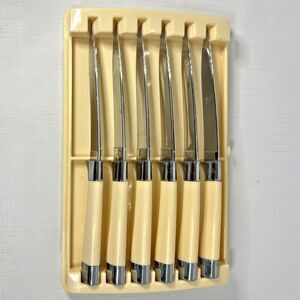 Carvell Hall Steak Knife Set Briddell Fine Cutlery Set 6 Original Box Vintage